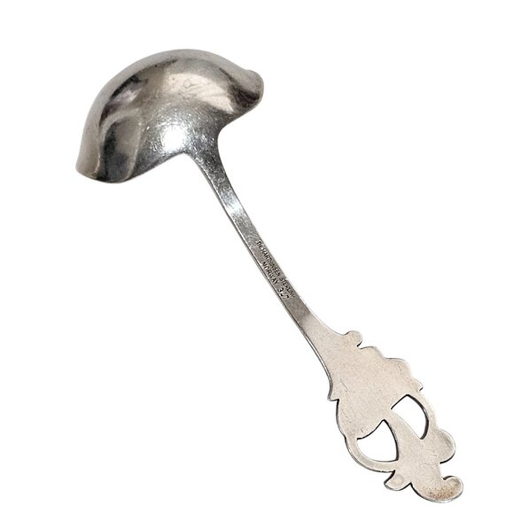 Marthinsen Blue Bells Sterling Silver Ladle 5.25" Ornate Floral Handle Norway - Picture 7 of 10